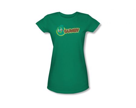 Gumby Shirt Juniors Logo Kelly Green T-Shirt
