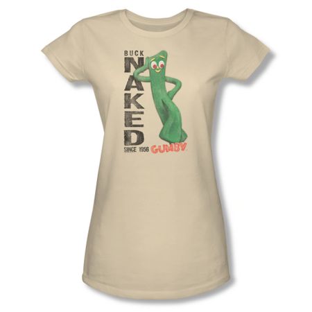 Gumby Shirt Juniors Naked Cream T-Shirt