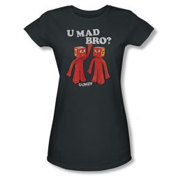 Gumby Shirt Juniors You Mad Charcoal T-Shirt