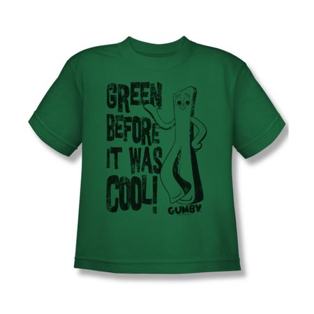 Gumby Shirt Kids Cool Kelly Green T-Shirt