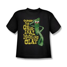 Gumby Shirt Kids Modeling Clay Black T-Shirt Gumby Shirt Kids Modeling Clay Black T-Shirt