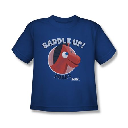 Gumby Shirt Kids Saddle Up Royal Blue T-Shirt