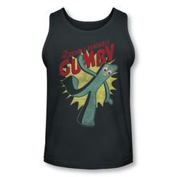 Gumby Shirt Tank Top Bendable Charcoal Tanktop Gumby Shirt Tank Top Bendable Charcoal Tanktop