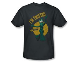 Gumby Shirt Twisted Charcoal T-Shirt