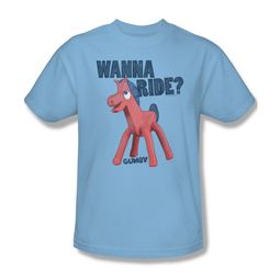 Gumby Shirt Wanna Ride Light Blue T-Shirt
