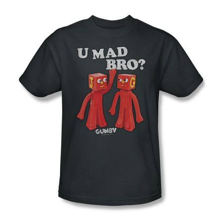 Gumby Shirt You Mad Charcoal T-Shirt