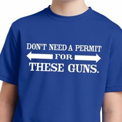 Guns Permit Kids Moisture Wicking Shirt