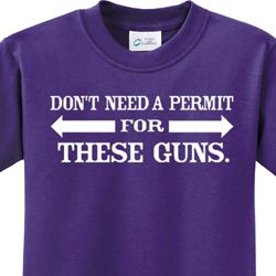 Guns Permit Kids Shirts