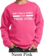 Guns Permit Kids Sweatshirt