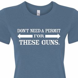 Guns Permit Ladies Longer Length Shirt Guns Permit Ladies Longer Length Shirt