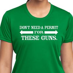 Guns Permit Ladies Moisture Wicking Shirt Guns Permit Ladies Moisture Wicking Shirt