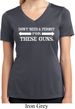 Guns Permit Ladies Moisture Wicking V-neck Shirt