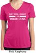 Guns Permit Ladies Moisture Wicking V-neck Shirt
