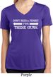 Guns Permit Ladies Moisture Wicking V-neck Shirt