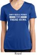 Guns Permit Ladies Moisture Wicking V-neck Shirt