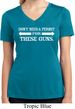 Guns Permit Ladies Moisture Wicking V-neck Shirt