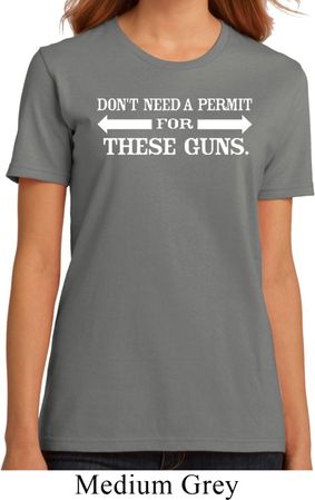 Guns Permit Ladies Organic Shirt