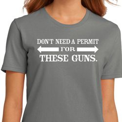 Guns Permit Ladies Organic Shirt Guns Permit Ladies Organic Shirt