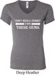 Guns Permit Ladies V-neck Shirt