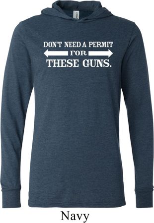 Guns Permit Lightweight Hoodie