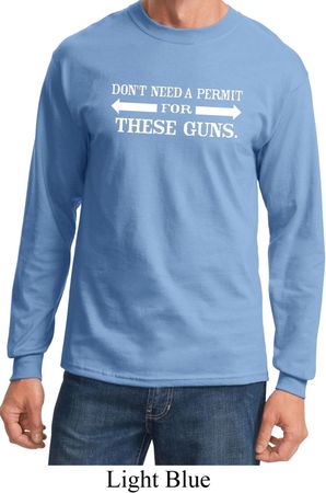 Guns Permit Long Sleeve Shirt