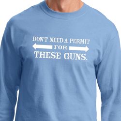 Guns Permit Long Sleeve Shirt Guns Permit Long Sleeve Shirt