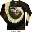Guns Permit Long Sleeve Tie Dye Shirt