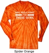 Guns Permit Long Sleeve Tie Dye Shirt