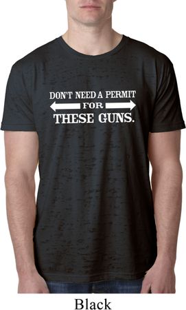 Guns Permit Mens Burnout Shirt