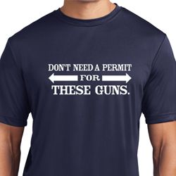 Guns Permit Mens Moisture Wicking Shirt Guns Permit Mens Moisture Wicking Shirt