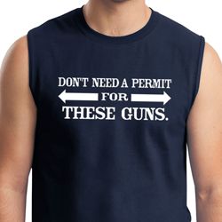 Guns Permit Mens Muscle Shirt Guns Permit Mens Muscle Shirt