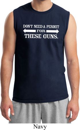 Guns Permit Mens Muscle Shirt