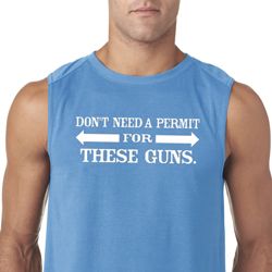 Guns Permit Mens Sleeveless Shirt Guns Permit Mens Sleeveless Shirt