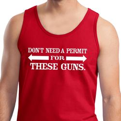 Guns Permit Mens Tank Top Guns Permit Mens Tank Top
