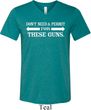 Guns Permit Mens Tri Blend V-neck Shirt