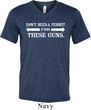 Guns Permit Mens Tri Blend V-neck Shirt