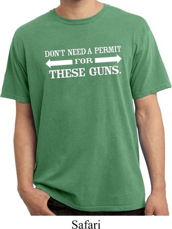 Guns Permit Pigment Dyed Shirt