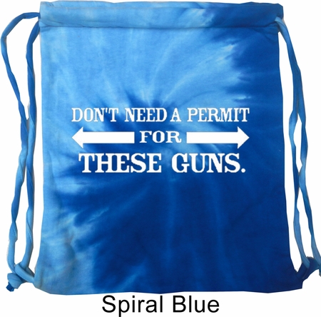 Guns Permit Tie Dye Bag