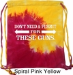 Guns Permit Tie Dye Bag