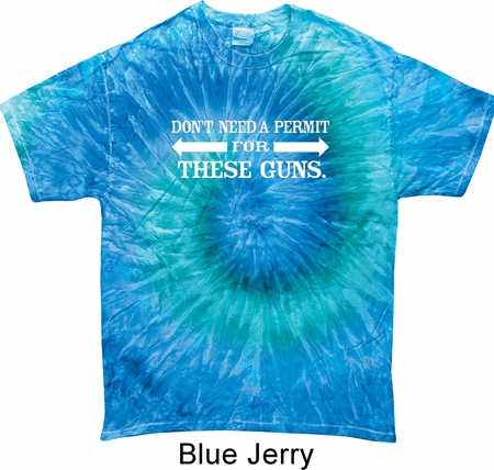 Guns Permit Tie Dye Shirt