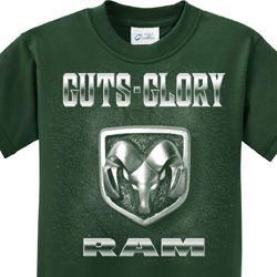 Guts and Glory Ram Logo Kids Dodge Shirts