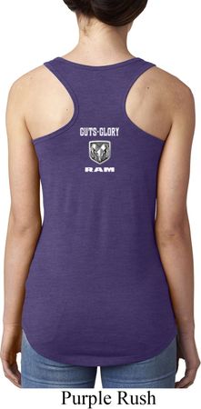 Guts and Glory Ram Logo Neck Print Ladies Ideal Tank Top