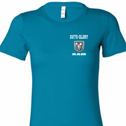 Guts and Glory Ram Logo Pocket Print Ladies Shirts