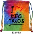 Gym Bag I Love Big Trucks Tie Dye Bag