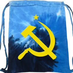 Gym Bag Yellow Hammer And Sickle Tie Dye Bag