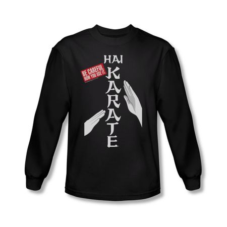 Hai Karate Shirt Be Careful Long Sleeve Black Tee T-Shirt