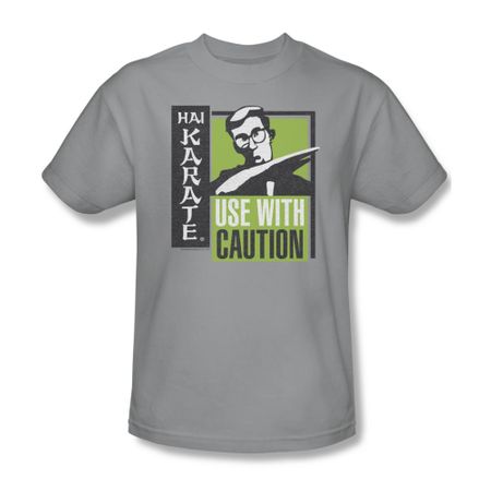 Hai Karate Shirt Caution Silver T-Shirt