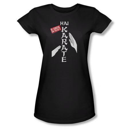 Hai Karate Shirt Juniors Be Careful Black T-Shirt