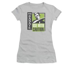 Hai Karate Shirt Juniors Caution Silver T-Shirt