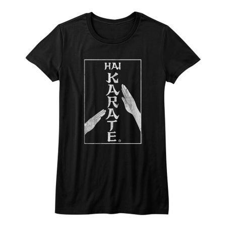 Hai Karate Shirt Juniors Chop Black T-Shirt